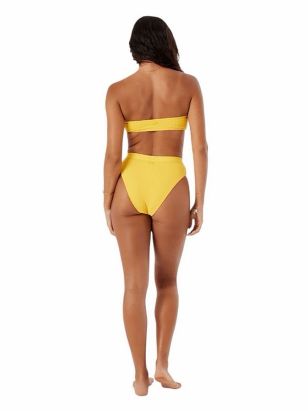 ROXY HALIEWA BANDED HIGH WAIST MOD BIKINI BOTTOM - WOMEN'S SIZE MEDIUM - Picture 2 of 5